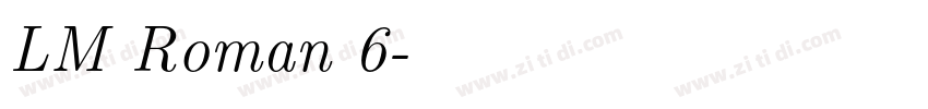 LM Roman 6字体转换